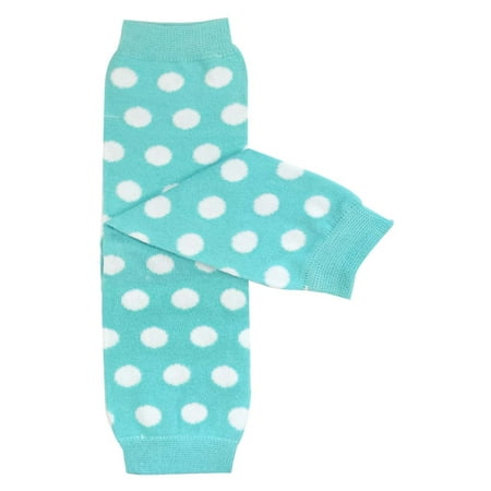 Lavender Polka Dot Aqua Hot Pink Yellow Wrapables Colorful Baby Leg Warmers Set of 4